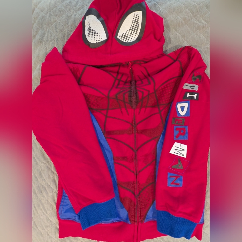 Marvel Spiderman Kids XXL Hoodie - Red and Blue